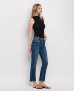 MID RISE ANKLE SLIM STRAIGHT JEANS F4999: WAX PLANT / 30