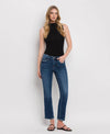 MID RISE ANKLE SLIM STRAIGHT JEANS F4999: WAX PLANT / 30