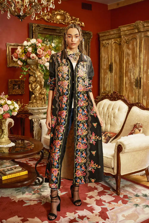Meadow of Flowers Embroidered Duster Dress