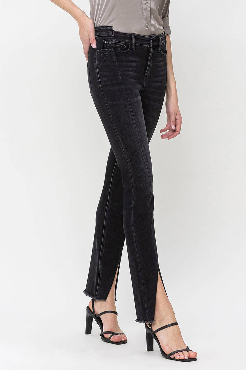 HIGH RISE STACKED WB SLIT HEM SLIM STRAIGHT JEANS F5226: RECTIFY / 30