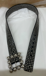 B4112 leather belt BROWN