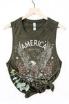 AMERICA BONE FREE MINERAL GRAPHIC TANK TOP: Mineral Black / XL