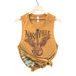 NASHVILLE MINERAL GRAPHIC TANK TOP: MINERAL VINTAGE BLUE / XL