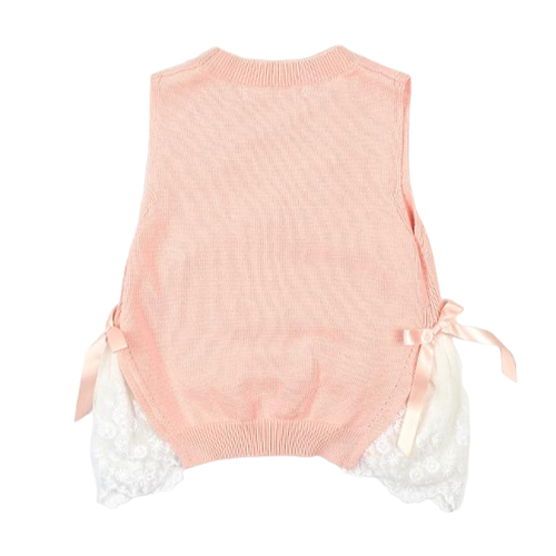 *Kids* Child’s Pearl Stud Seater Vest PINK