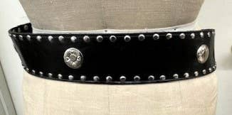 Leather belt flat leather