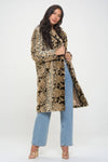 Print Faux Fur Coat: Leopard / S