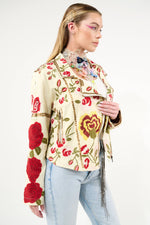 Aratta Carmen Embroidered Jacket: Ivory