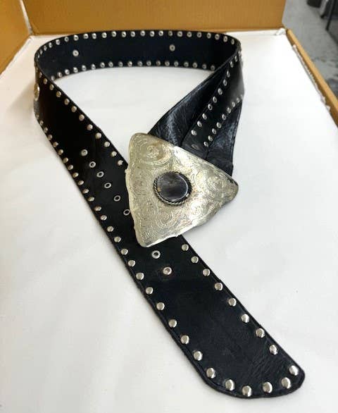 Leather belt flat leather