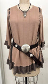 BAH26C LEATHER BELT BROWN