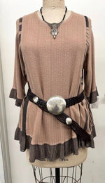 BAH26C LEATHER BELT BROWN