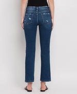 MID RISE ANKLE SLIM STRAIGHT JEANS F4999: WAX PLANT / 30