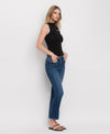 MID RISE ANKLE SLIM STRAIGHT JEANS F4999: WAX PLANT / 30