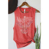 NASHVILLE MINERAL GRAPHIC TANK TOP: MINERAL VINTAGE BLUE / XL