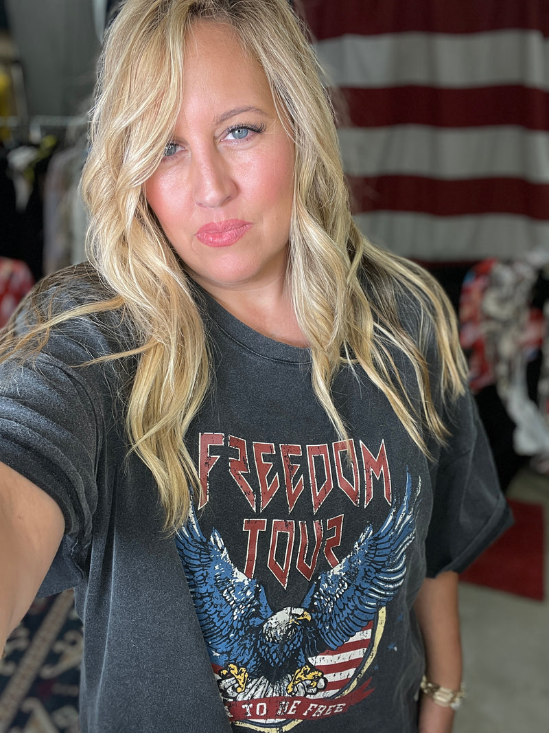 Freedom Tour t-shirt dress oversized (plus)