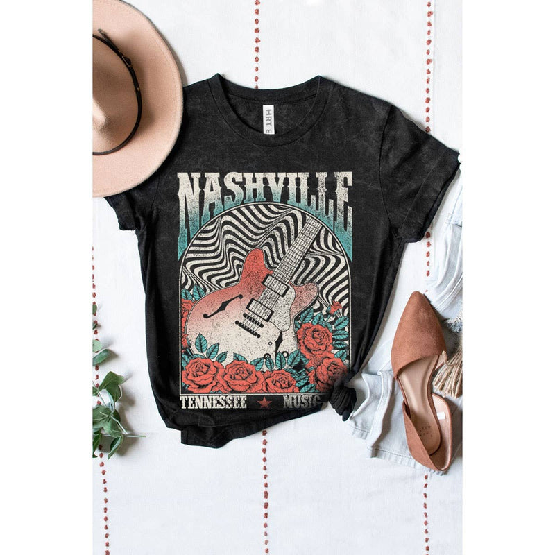 NASHVILLE TENNESSEE MINERAL GRAPHIC TEE: Mineral Black / XL
