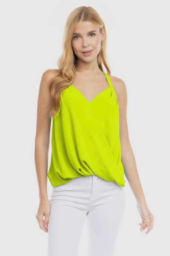 Chartreuse Muffin top hiding tank