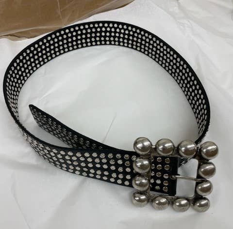 B4112 leather belt BROWN