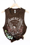 AMERICA BONE FREE MINERAL GRAPHIC TANK TOP: Mineral Black / XL