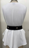 B422 Black leather belt
