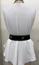 B422 Black leather belt