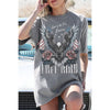 FREE BIRD AMERICA OVERSIZED MINERAL GRAPHIC TEE: Mineral Black / XL