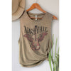 NASHVILLE MINERAL GRAPHIC TANK TOP: MINERAL VINTAGE BLUE / XL