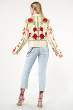 Aratta Carmen Embroidered Jacket: Ivory