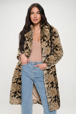 Print Faux Fur Coat: Leopard / XL