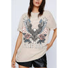 FREE BIRD AMERICA OVERSIZED MINERAL GRAPHIC TEE: Mineral Black / XL