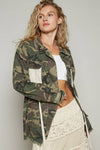 Love & Peace Camo twill collar jacket