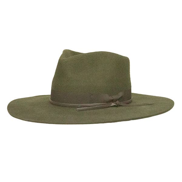 Byron Bay Wool Felt Hat: Grey / Large/Extra Large