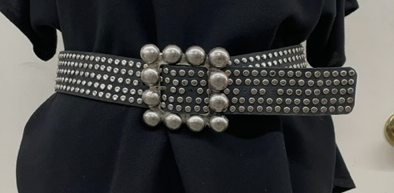 B4112 leather belt BROWN