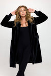 Trend Coat Faux Fur Coat: Black / S