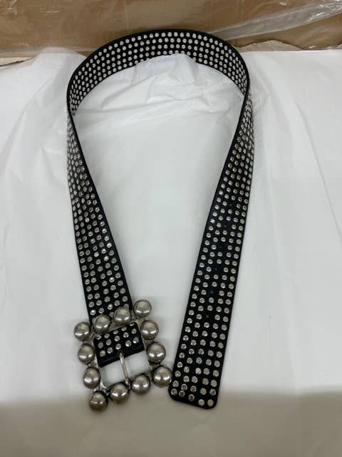 B4112 leather belt BROWN