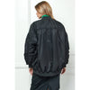 Oversize Bomber Jacket with side zippers and High/Low