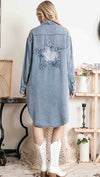 Soft Denim Star Duster shirt dress