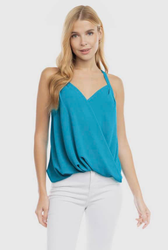 Turquoise Muffin top hiding tank