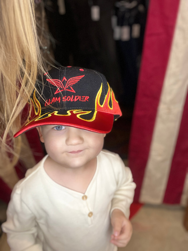 Street Rod Flames Glam Soldier hat