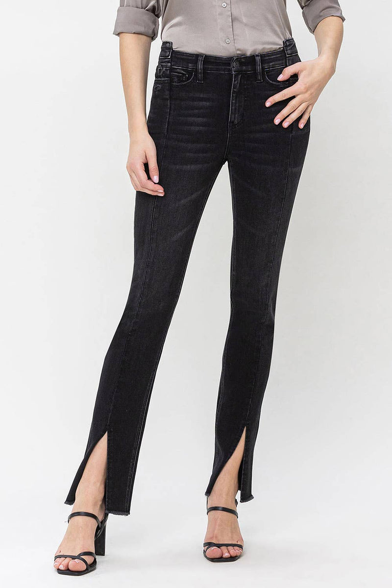 HIGH RISE STACKED WB SLIT HEM SLIM STRAIGHT JEANS F5226: RECTIFY / 30