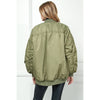 Oversize Bomber Jacket with side zippers and High/Low