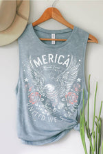 AMERICA BONE FREE MINERAL GRAPHIC TANK TOP: Mineral Black / XL
