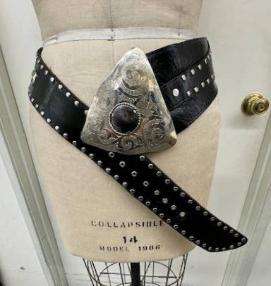 Leather belt flat leather
