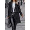 Solid Zipper Thick Knit Fit Suit Coat: GREY / S