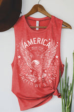 AMERICA BONE FREE MINERAL GRAPHIC TANK TOP: Mineral Black / XL