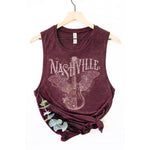 NASHVILLE MINERAL GRAPHIC TANK TOP: MINERAL VINTAGE BLUE / XL