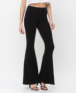 BLACK HIGH RISE SUPER FLARE JEANS LV1149: CLEVERLY / 28