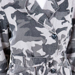 GRAY CAMOUFLAGE TRENCH GREY CAMO