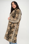 Print Faux Fur Coat: Leopard / S