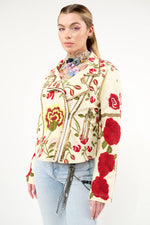 Aratta Carmen Embroidered Jacket: Ivory