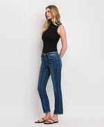 MID RISE ANKLE SLIM STRAIGHT JEANS F4999: WAX PLANT / 30